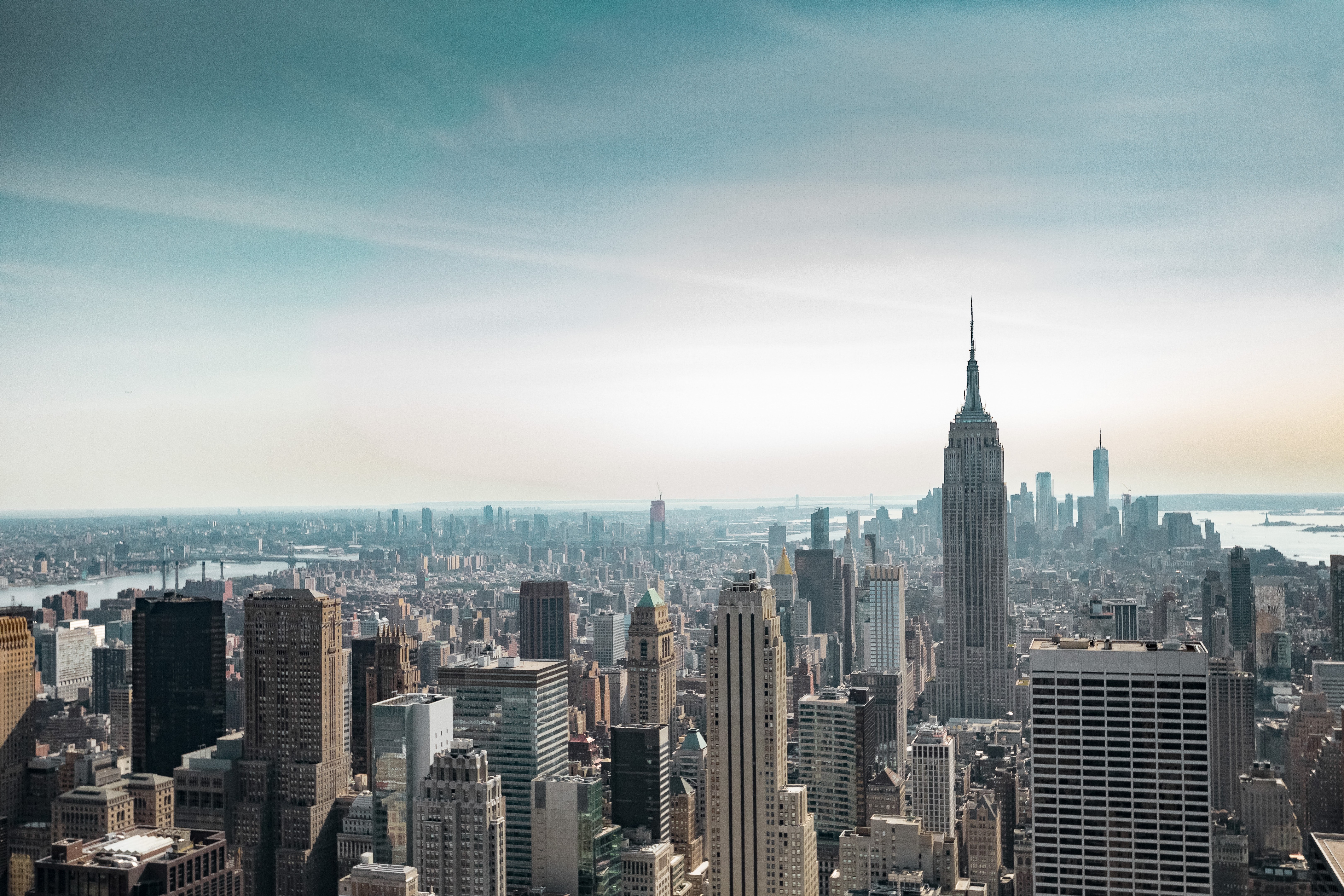 Birds eye view of NYC Birds eye view of NYC