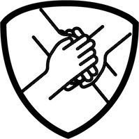 Hands in Badge icon