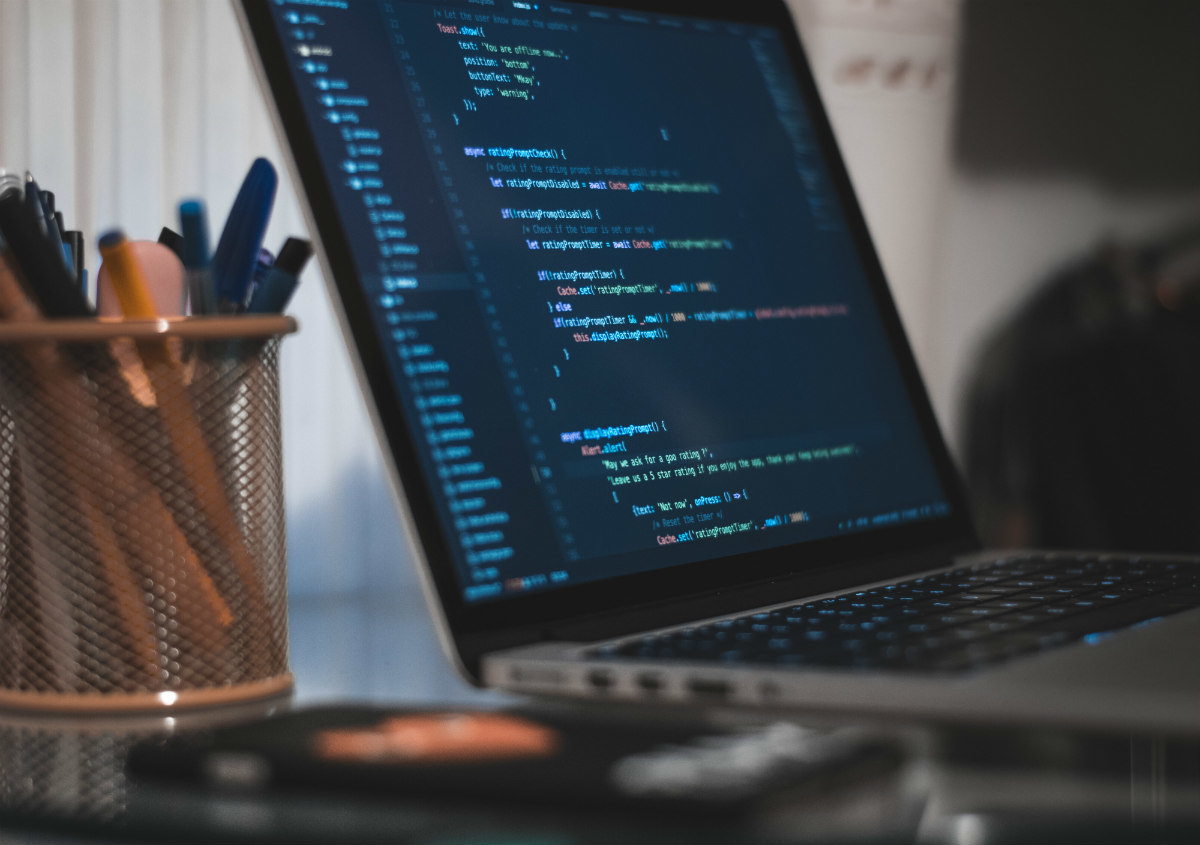 Laptop with JavaScript code for EdTech projects Laptop with JavaScript code for EdTech projects